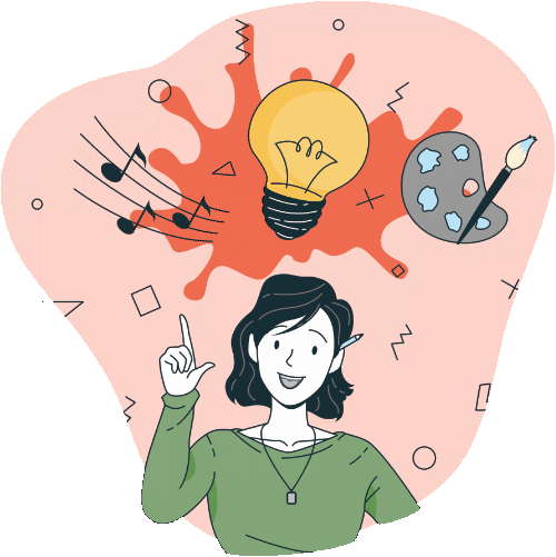 Person with a great, creative idea